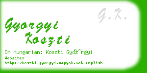 gyorgyi koszti business card